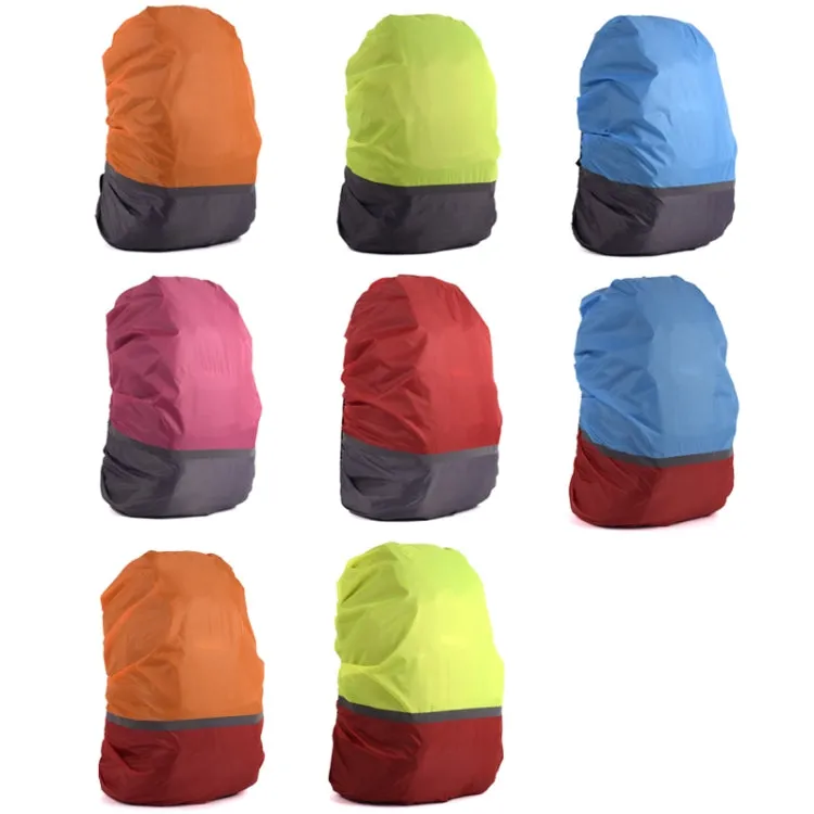 2 PCS Outdoor Mountaineering Color Matching Luminous Backpack Rain Cover, Size: S 18-30L(Red   Blue)