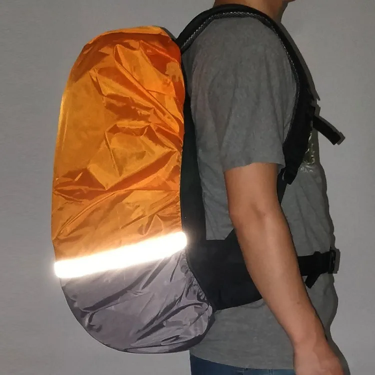 2 PCS Outdoor Mountaineering Color Matching Luminous Backpack Rain Cover, Size: S 18-30L(Red   Blue)