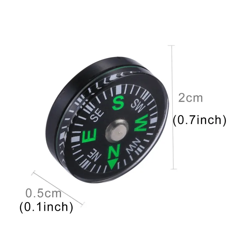 20 PCS 20mm Outdoor Sports Camping Hiking Pointer Guider Plastic Compass Hiker Navigation, Random Color Delivery