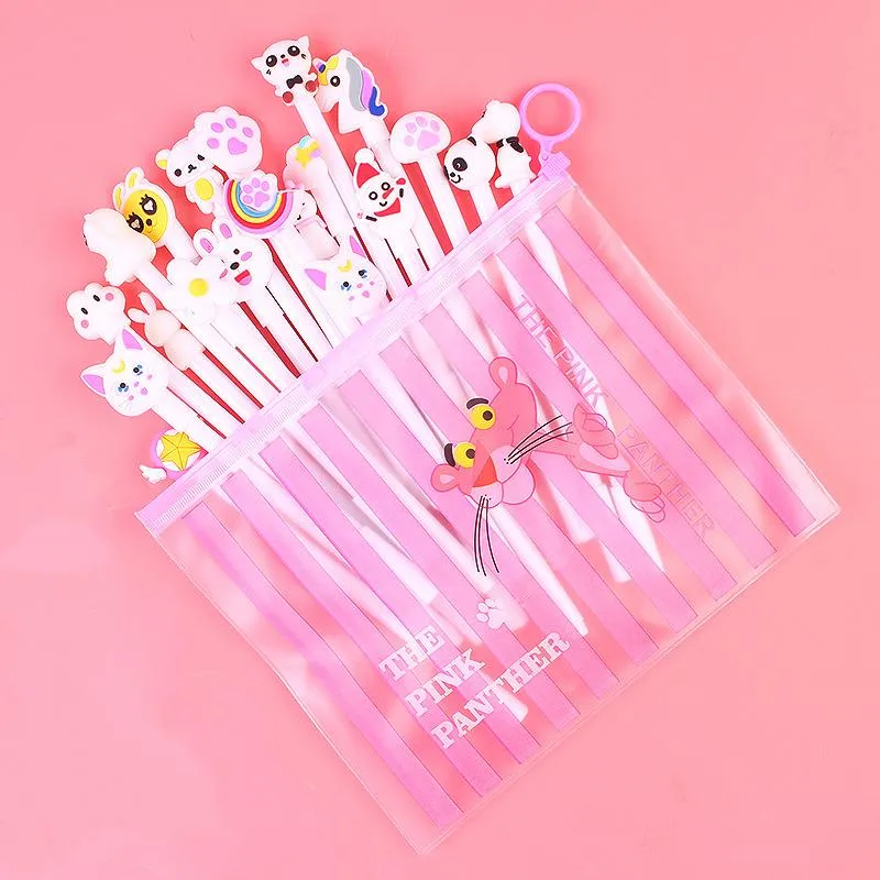 20-Piece: Cute Gel Cartoon Pen Set