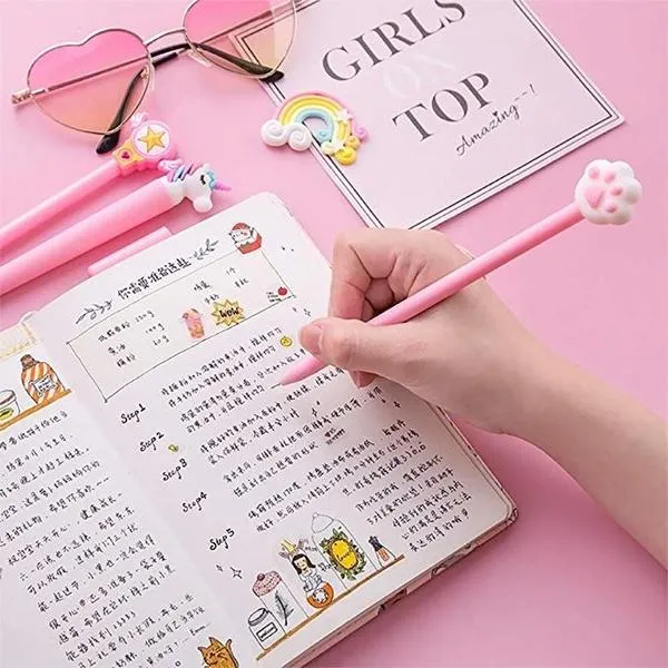 20-Piece: Cute Gel Cartoon Pen Set