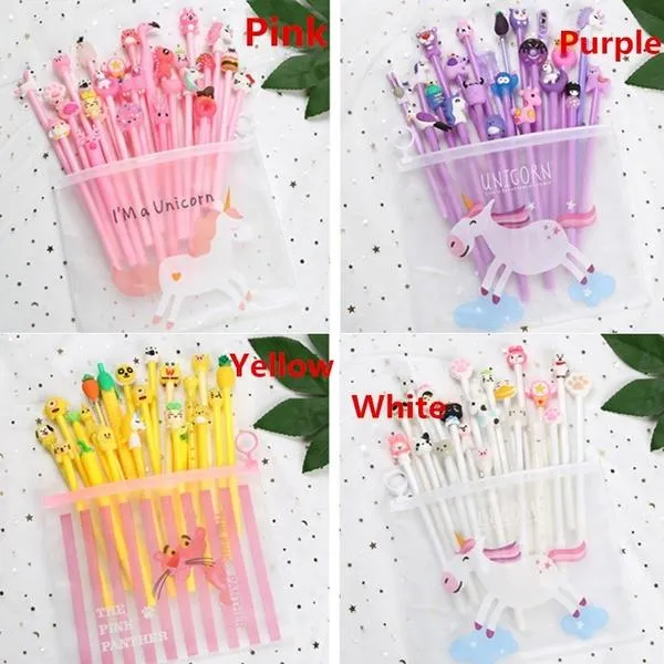 20-Piece: Cute Gel Cartoon Pen Set