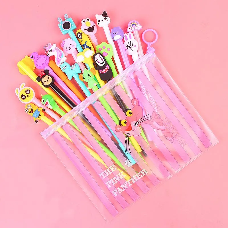 20-Piece: Cute Gel Cartoon Pen Set