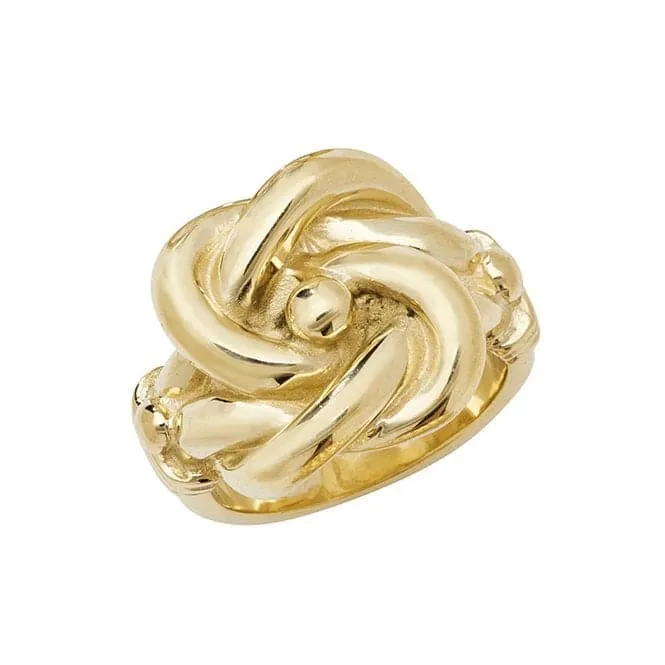 9ct Yellow Gold Mens Knot Ring RN285