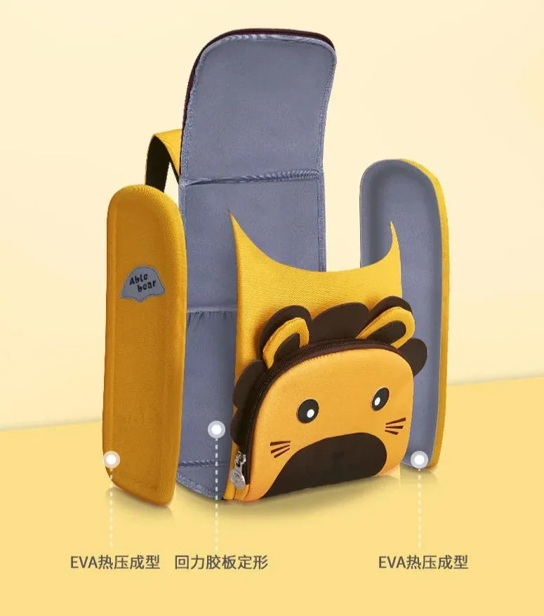 Animal Theme Fully Open Design Kindergarten Backpack for Kids