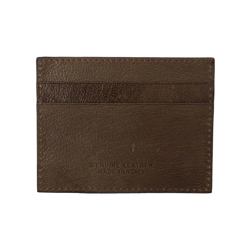 Billionaire Italian Couture Elegant Turtledove Leather Men's Wallet