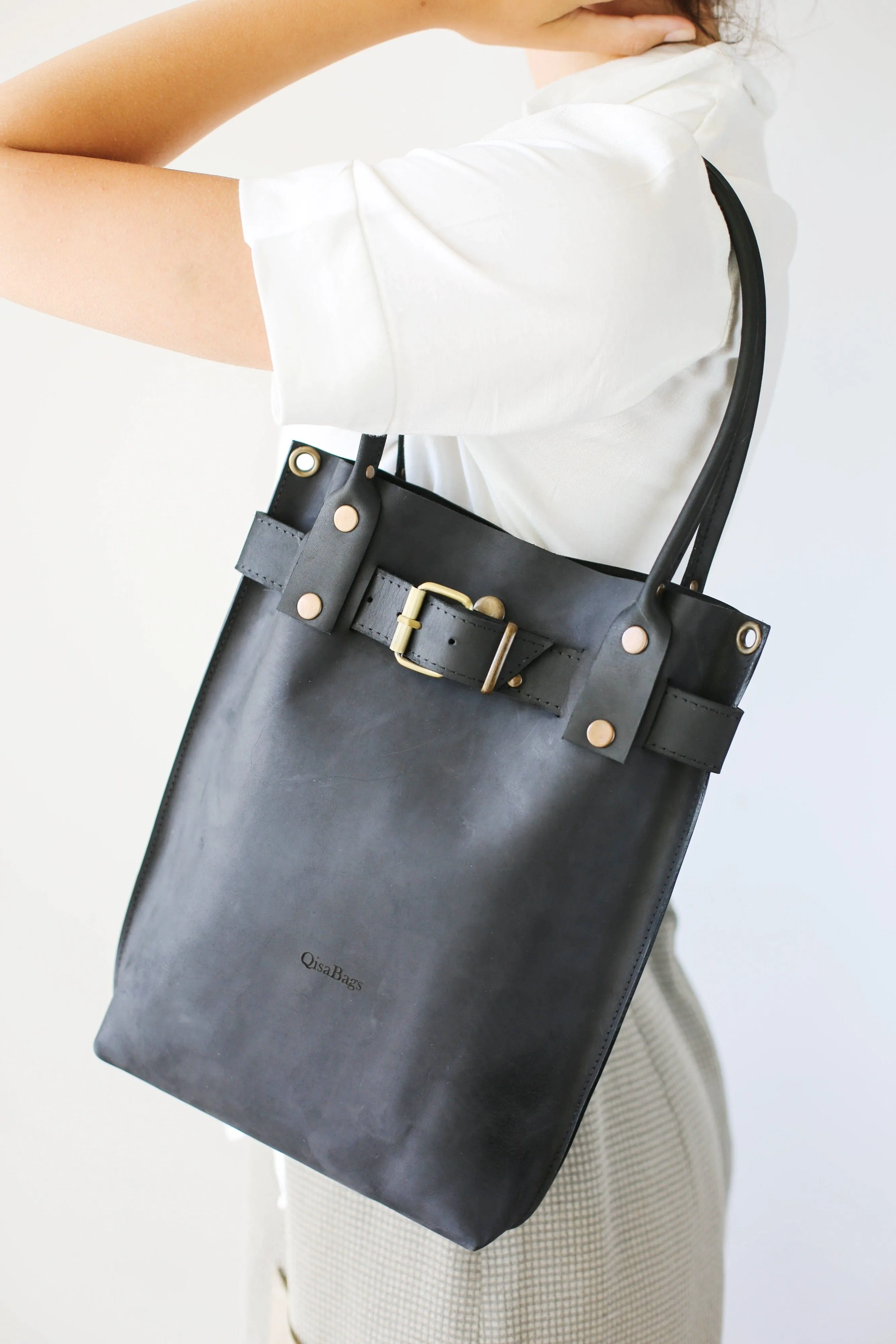 Black Leather Handbag