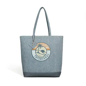 Blue Denim Beach Tote Bag