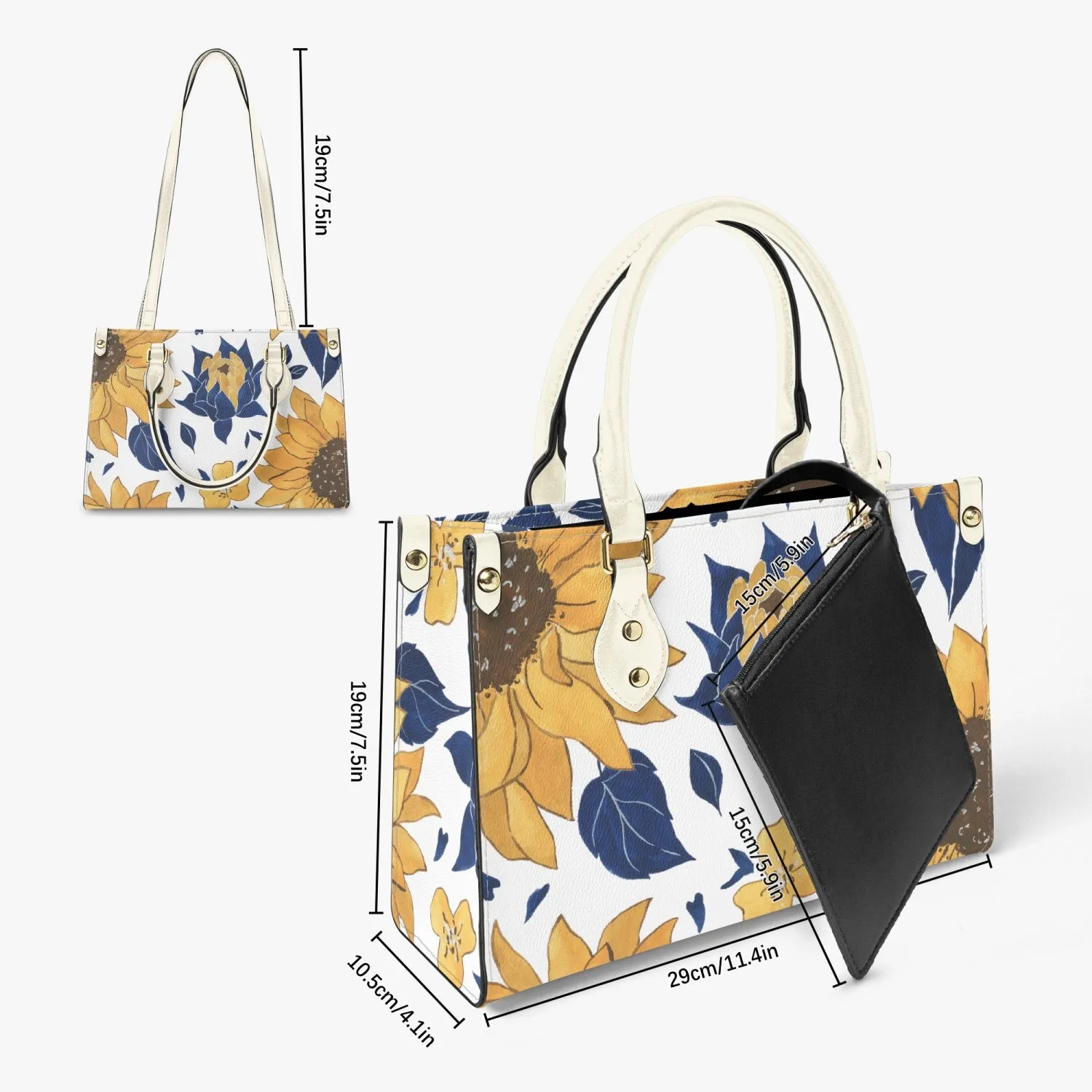 Blue Sunshine Tote Bag - Long Strap and Inner Bag