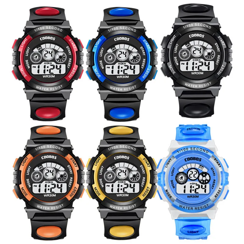 Children's Watch Multi-Functional Colorful Waterproof Student Electronic Watch