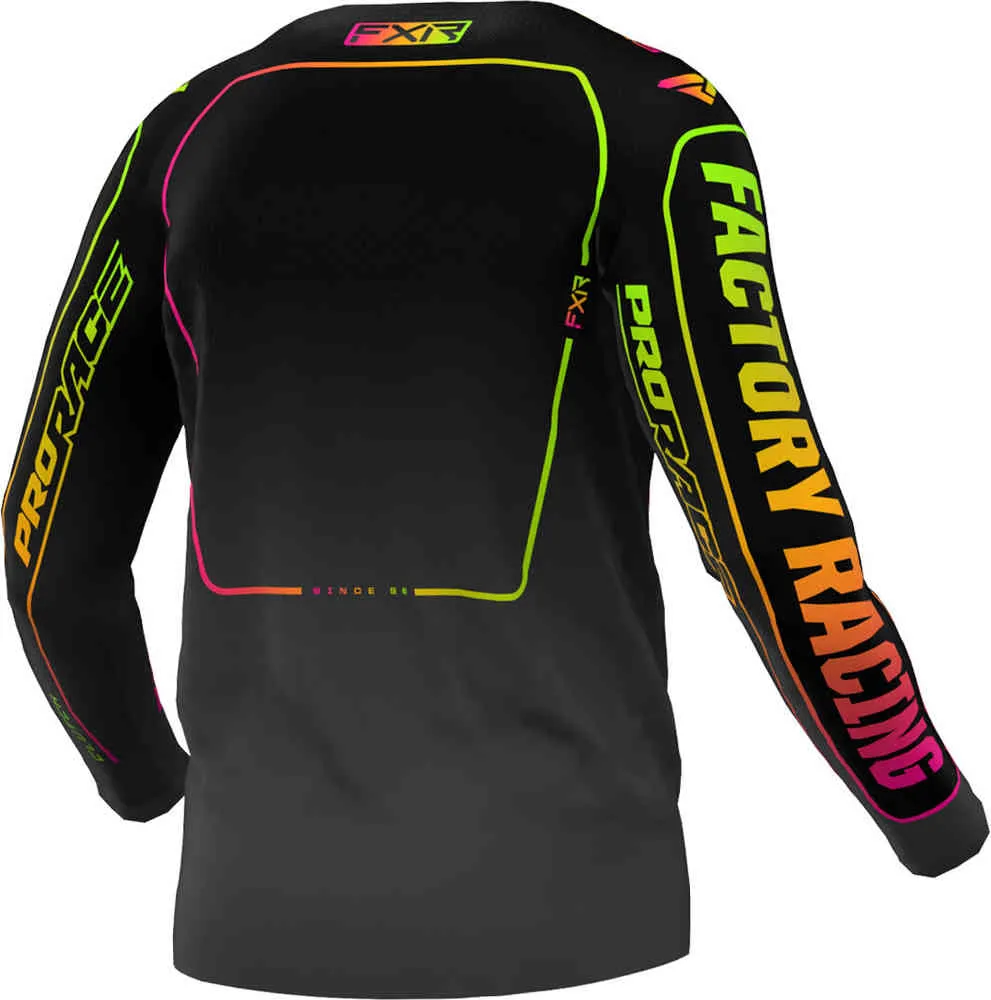 Clutch 2024 FXR Kids Motocross Jersey Black/Neon