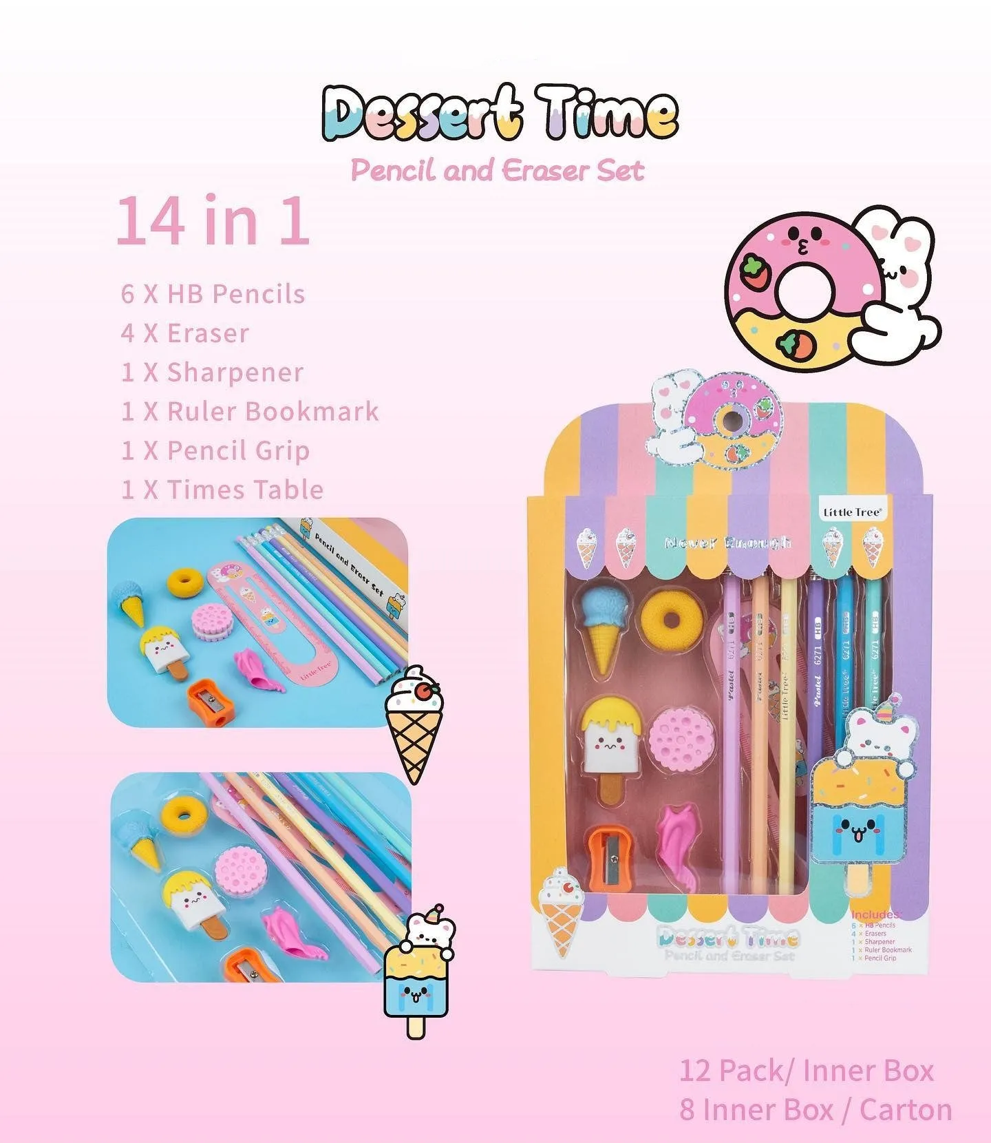 Dessert-Themed Stationery Set for Kids