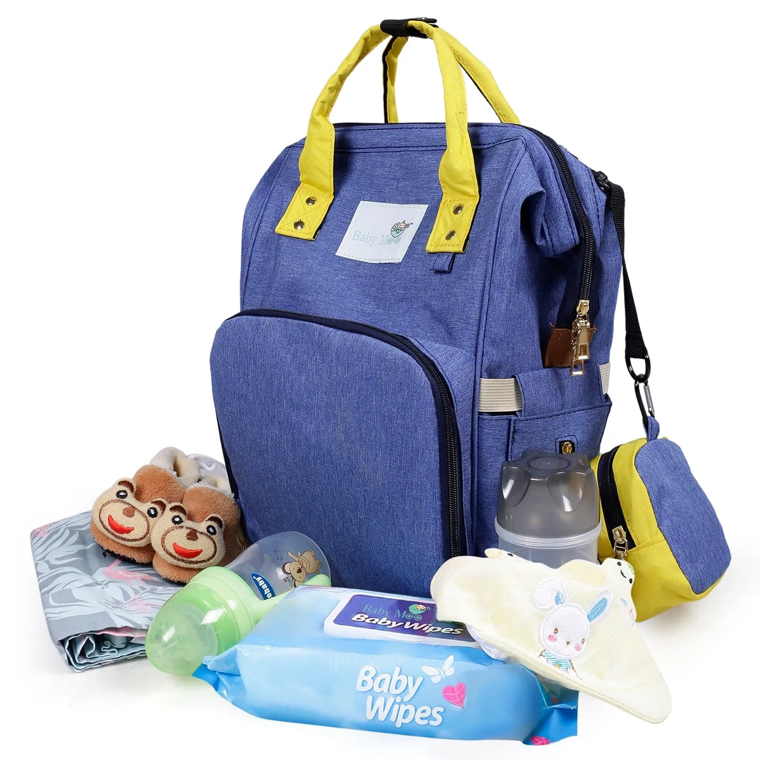 Diaper Bag 
Maternity Backpack Solid Blue