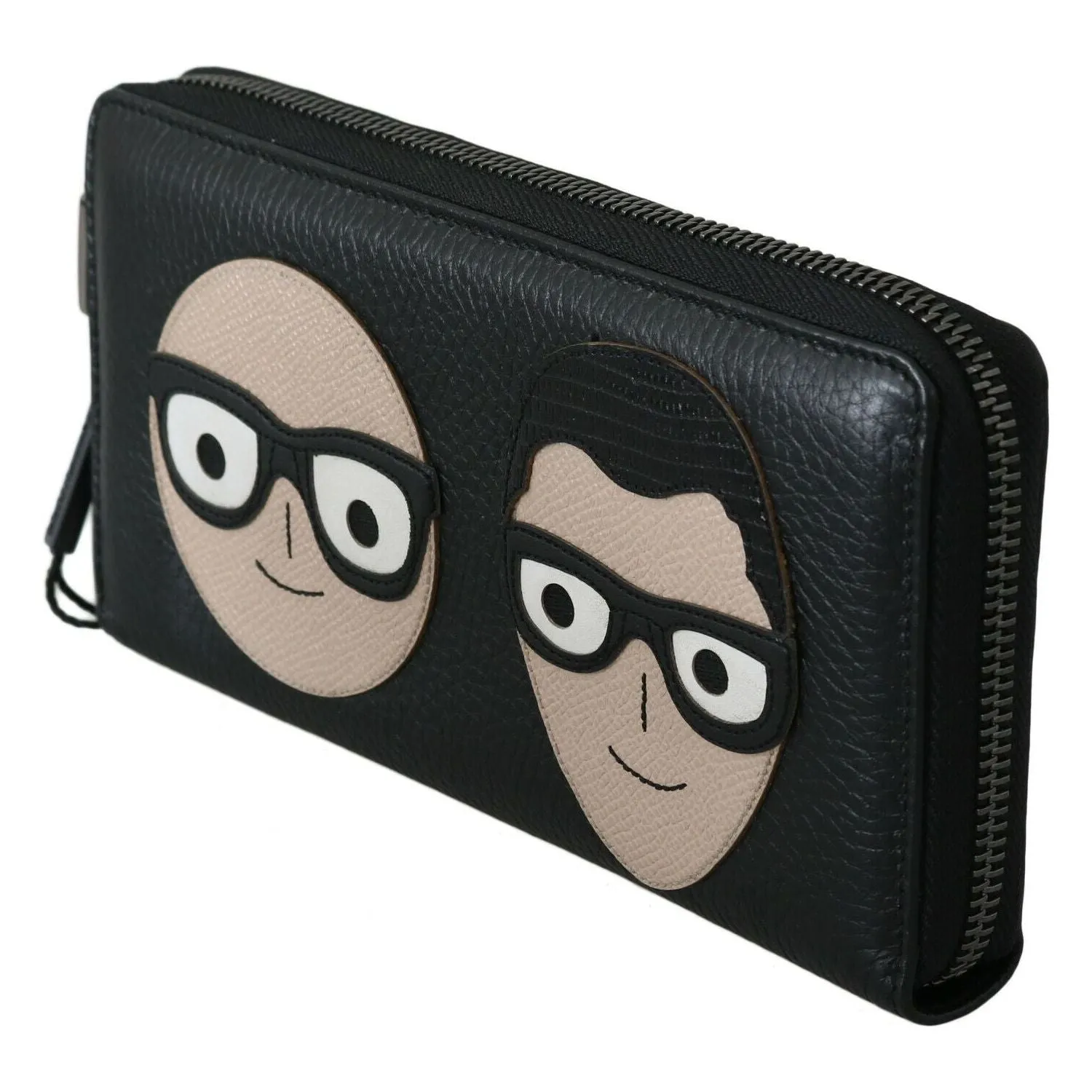 Dolce & Gabbana Elegant Black Leather Continental Wallet