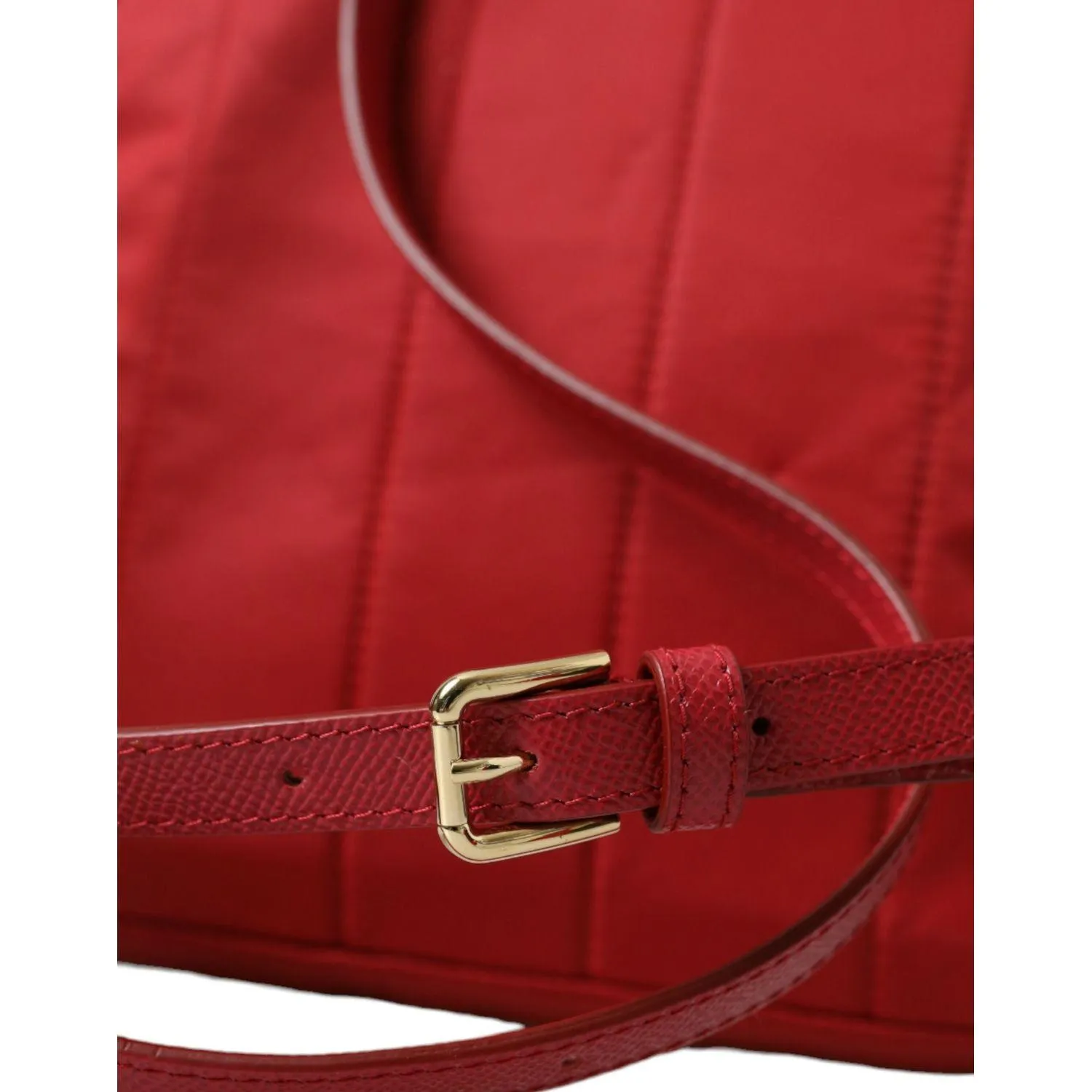 Dolce & Gabbana Embellished Red Backpack with Gold Detailing