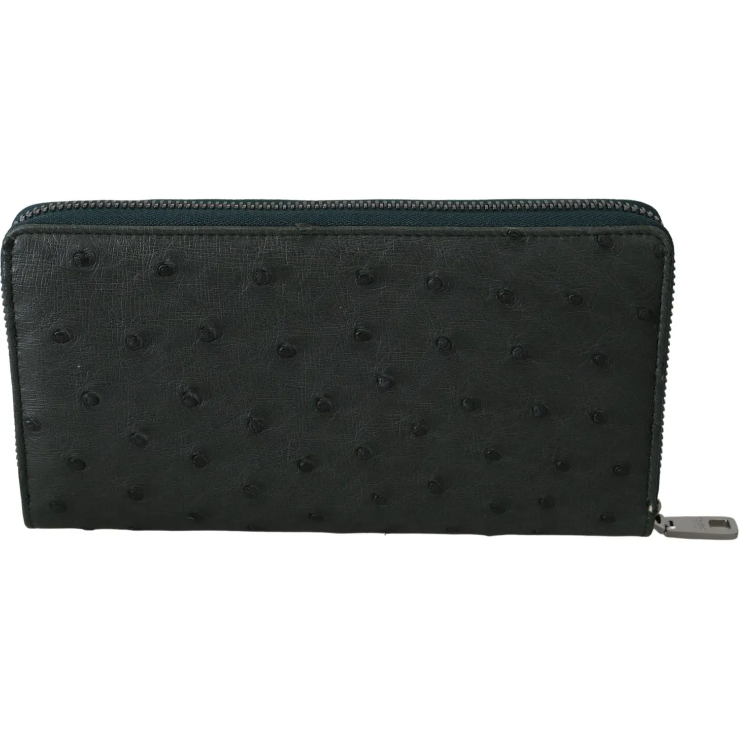 Dolce & Gabbana Exquisite Green Ostrich Leather Continental Wallet