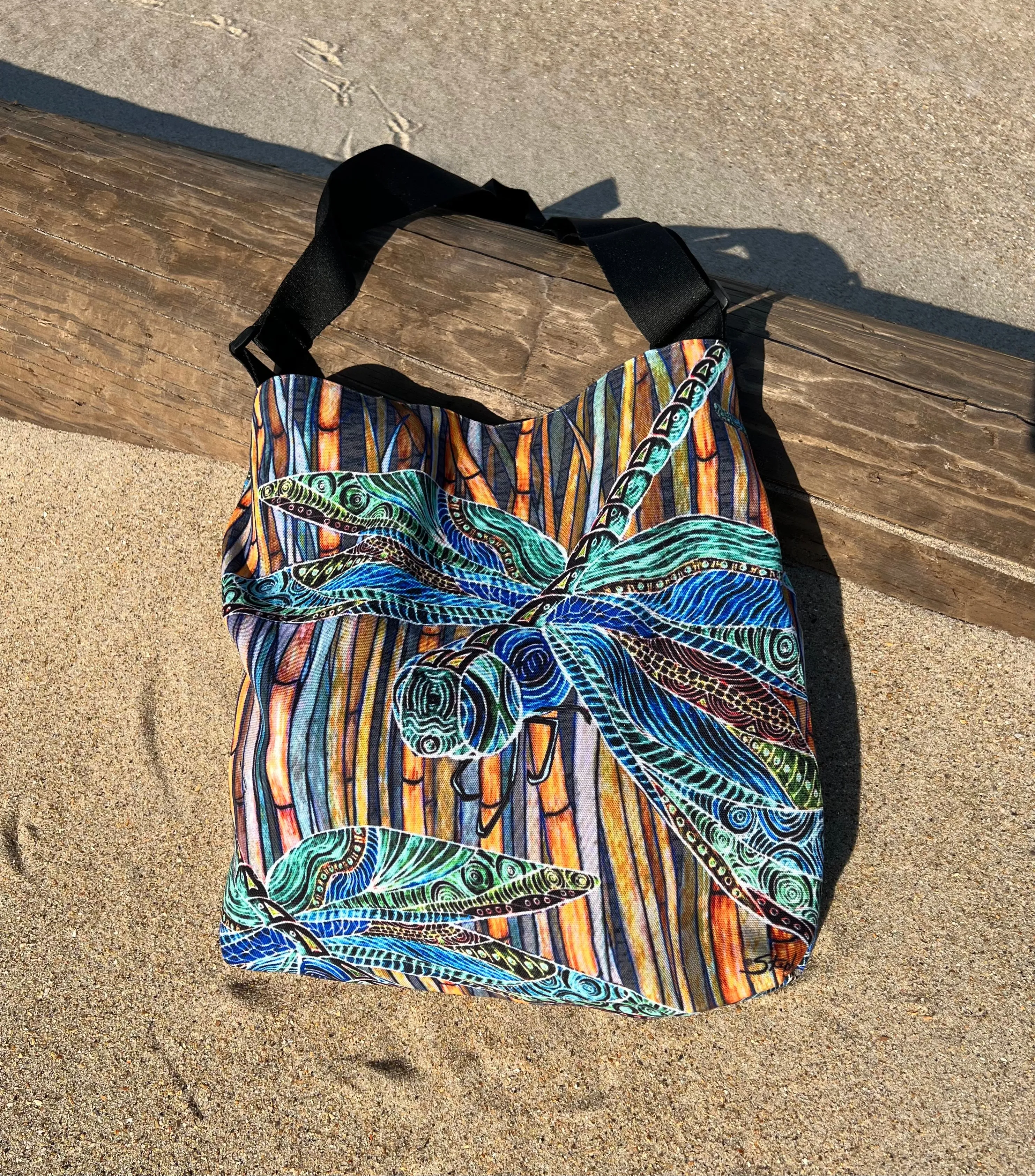 Dragonfly Garden Tote Beach Bag