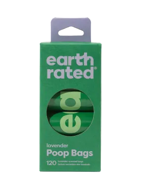 Earth Rated Lavender Scented Dog Waste Bags, 8 Refill Rolls 120-Count