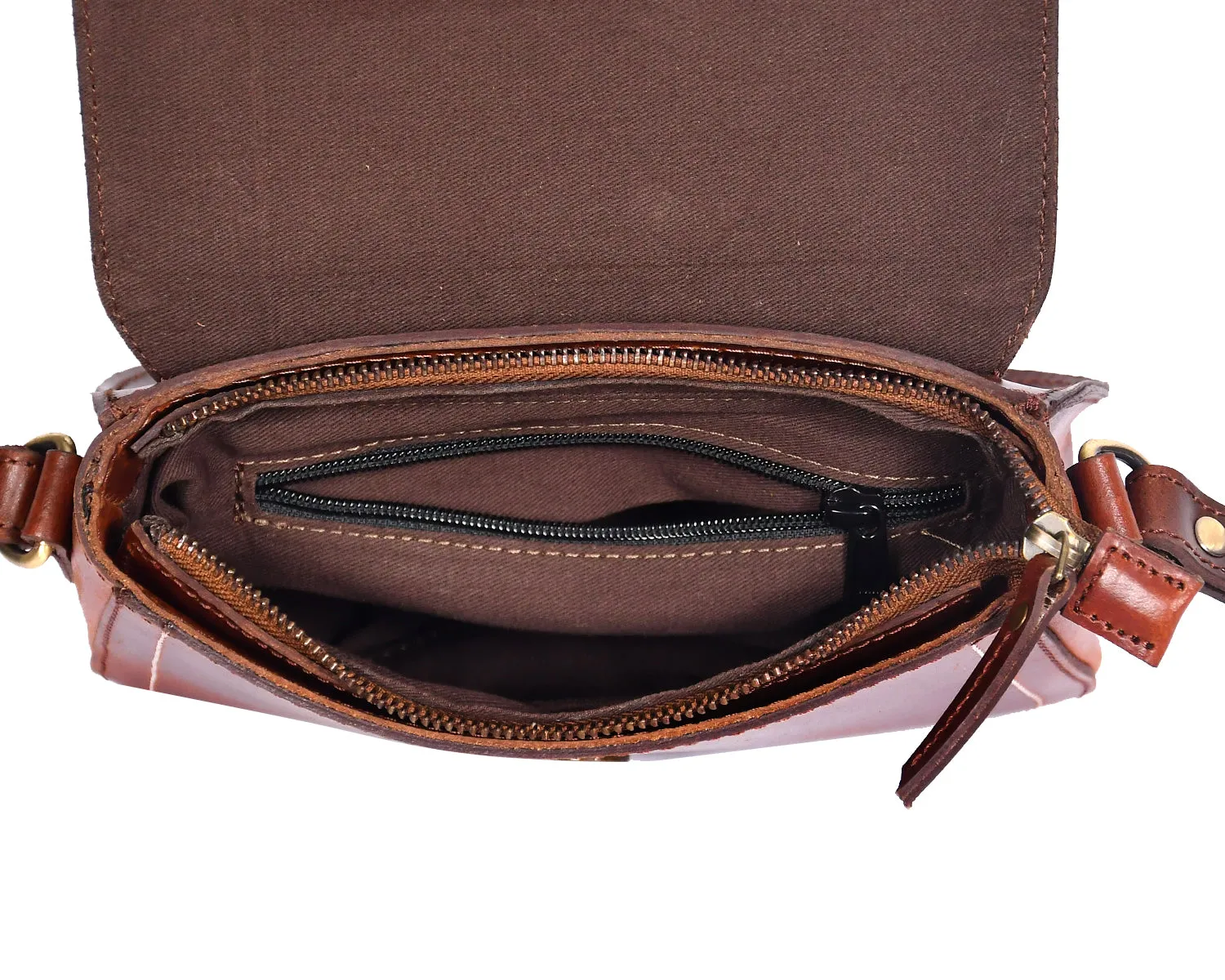 Elevate Your Style with our Brown Leather Sling Bag – The Perfect Fashion Accessory. Art: BG-1459