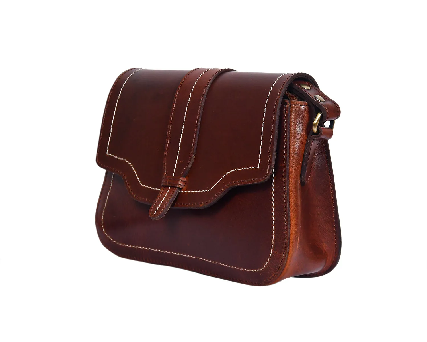 Elevate Your Style with our Brown Leather Sling Bag – The Perfect Fashion Accessory. Art: BG-1459