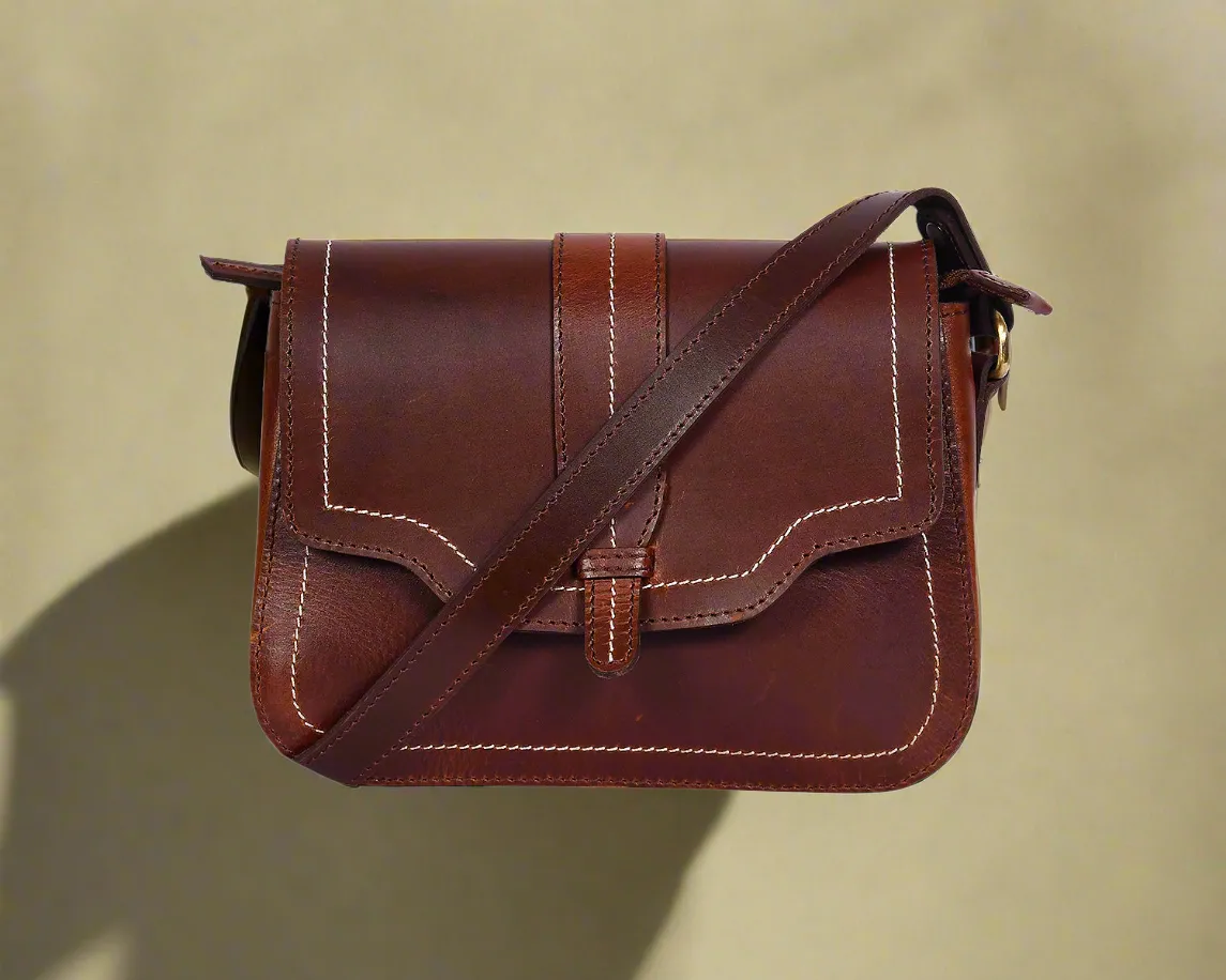 Elevate Your Style with our Brown Leather Sling Bag – The Perfect Fashion Accessory. Art: BG-1459