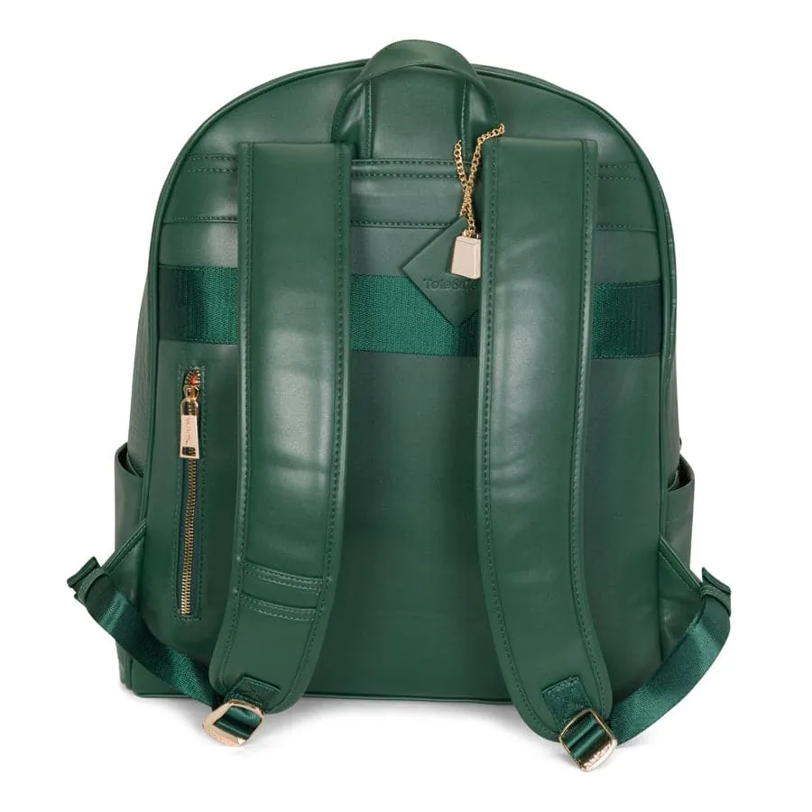 Emerald Green Apollo 2 Faux Crocodile Skin Backpack & Rolling Duffle Bag