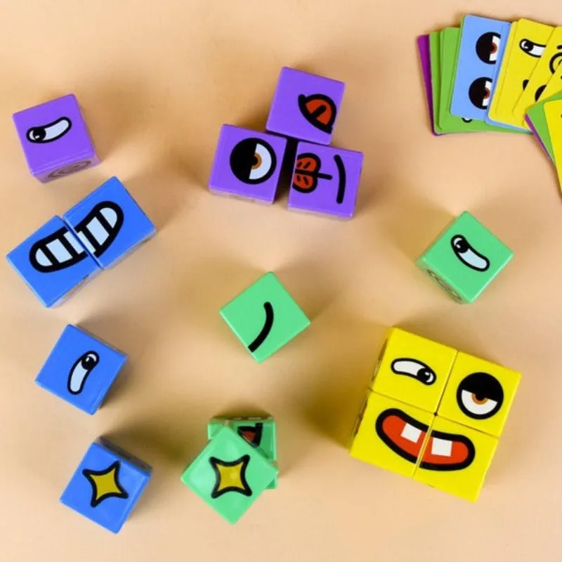 Emoji Expressions Matching Cube Game (16 pcs)