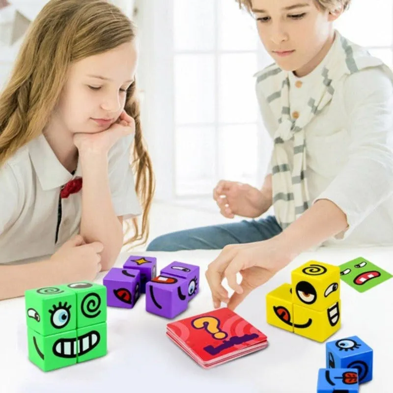 Emoji Expressions Matching Cube Game (16 pcs)