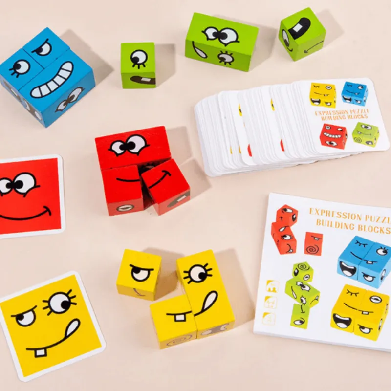 Emoji Expressions Matching Cube Game (16 pcs)