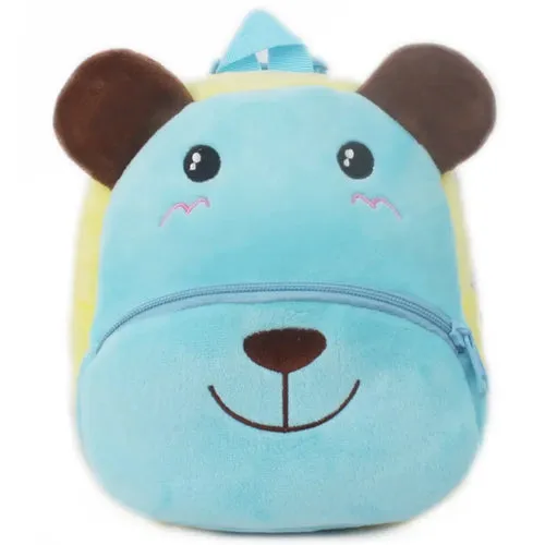 Fashion Children School Bags 3D Cartoon Print Plush Kids Backpack