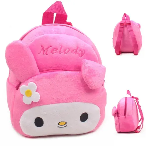 Fashion Children School Bags 3D Cartoon Print Plush Kids Backpack