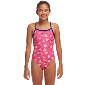 Funkita - Paper Pink - Girls Eco Single Strap One Piece