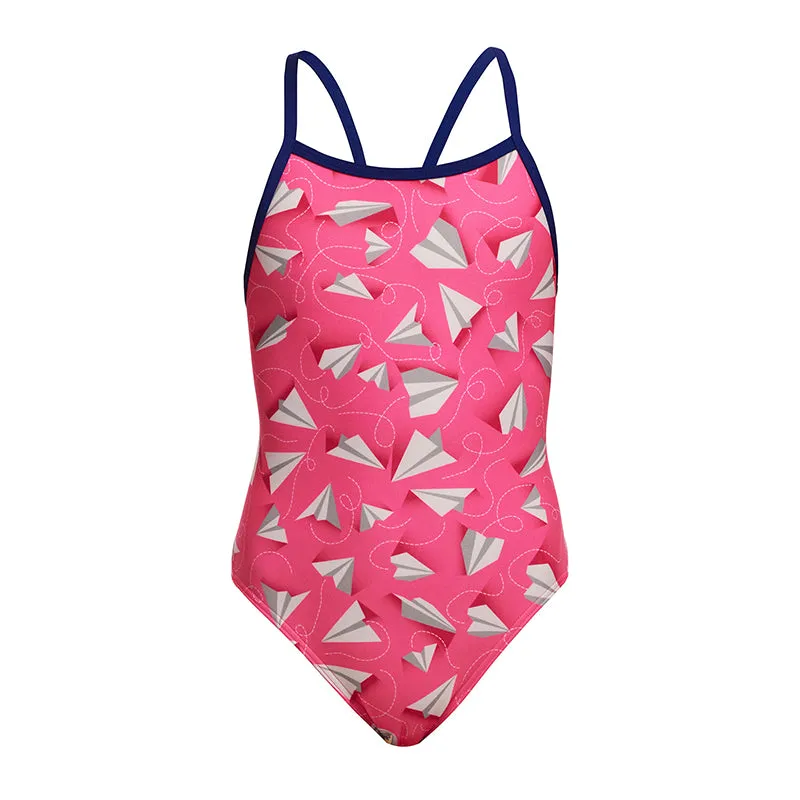 Funkita - Paper Pink - Girls Eco Single Strap One Piece