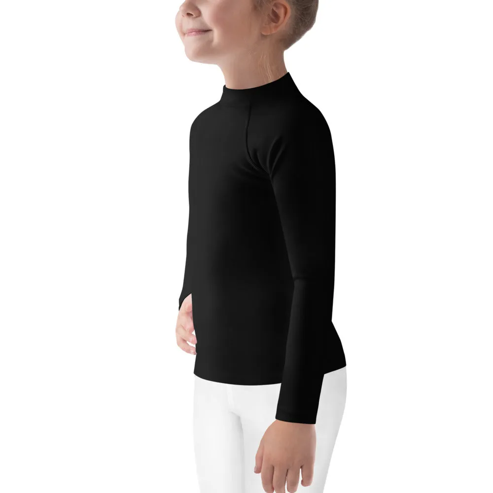 GG - Children's Long Sleeve T-Shirt with Rash Guard - Black