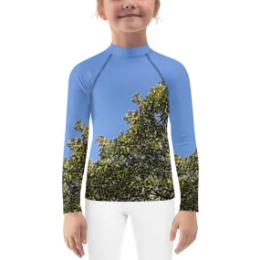 GG - Children's Long Sleeve T-Shirt with Rash Guard - Trees & Blue Sky