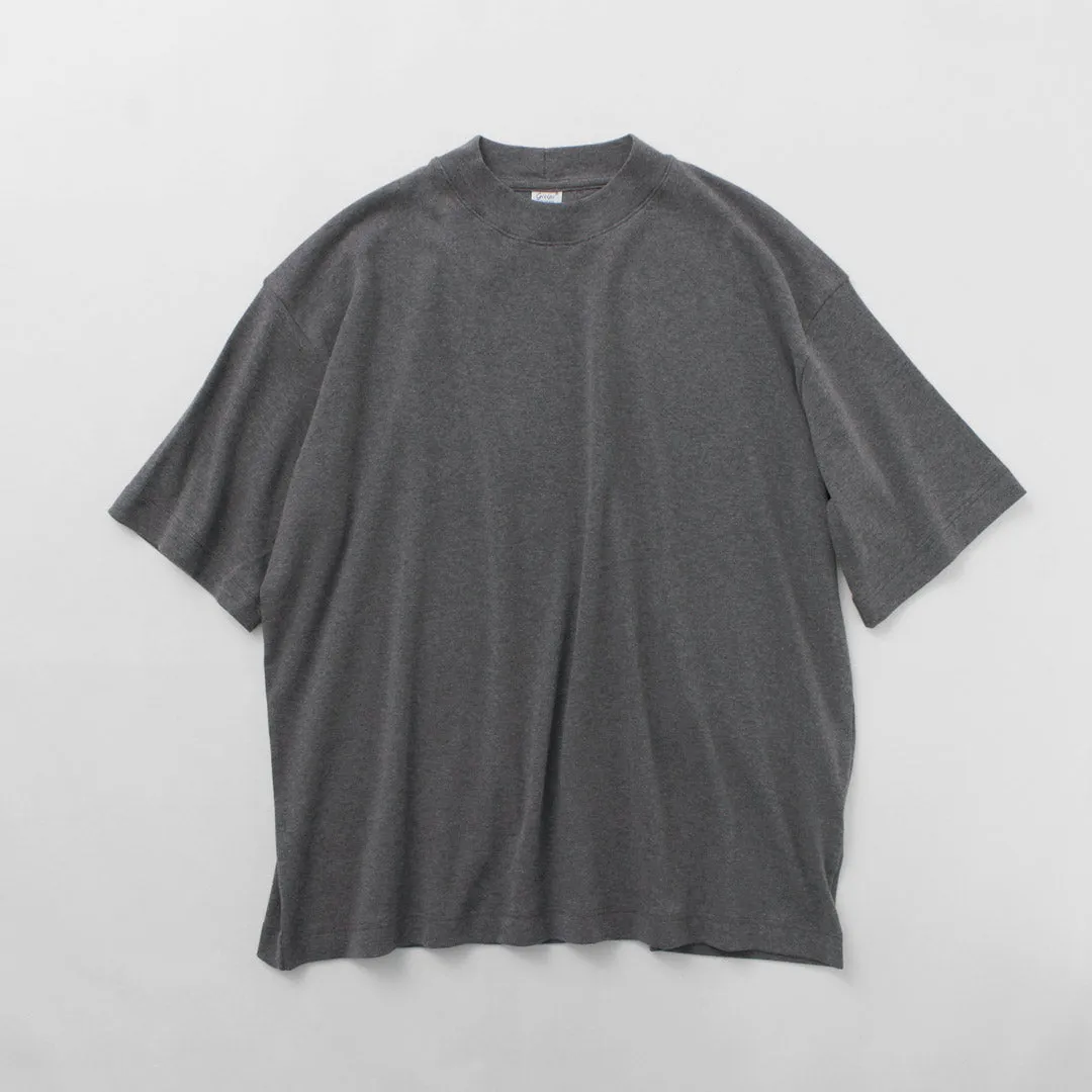 GICIPI / VONGOLA Mock Neck Relaxed Fit Milled T-Shirt