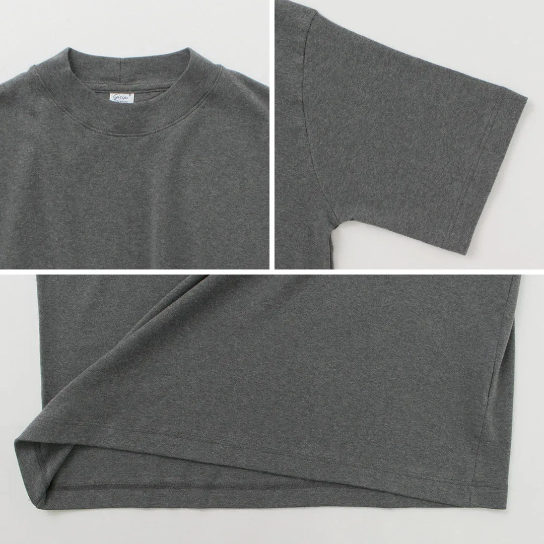 GICIPI / VONGOLA Mock Neck Relaxed Fit Milled T-Shirt