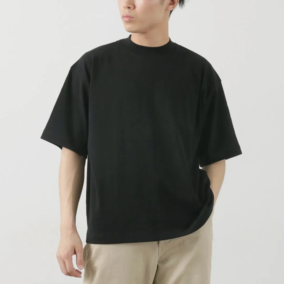 GICIPI / VONGOLA Mock Neck Relaxed Fit Milled T-Shirt