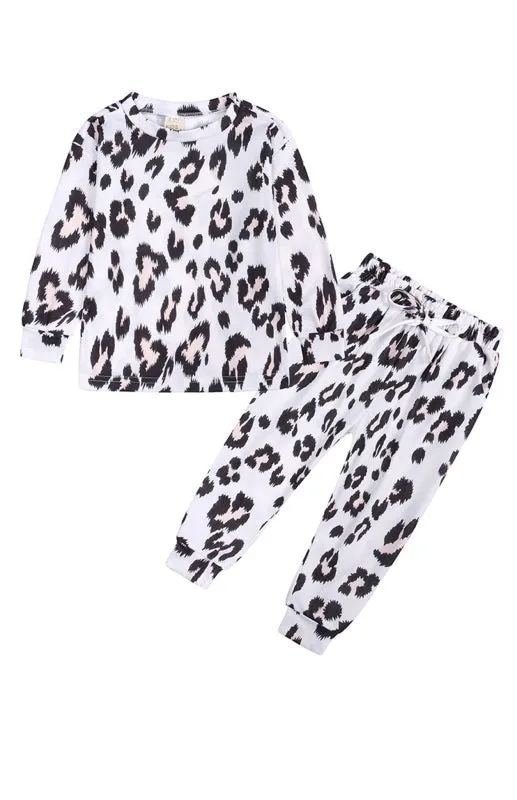 Girl's  Long Sleeve Cotton Print Pyjama Sets