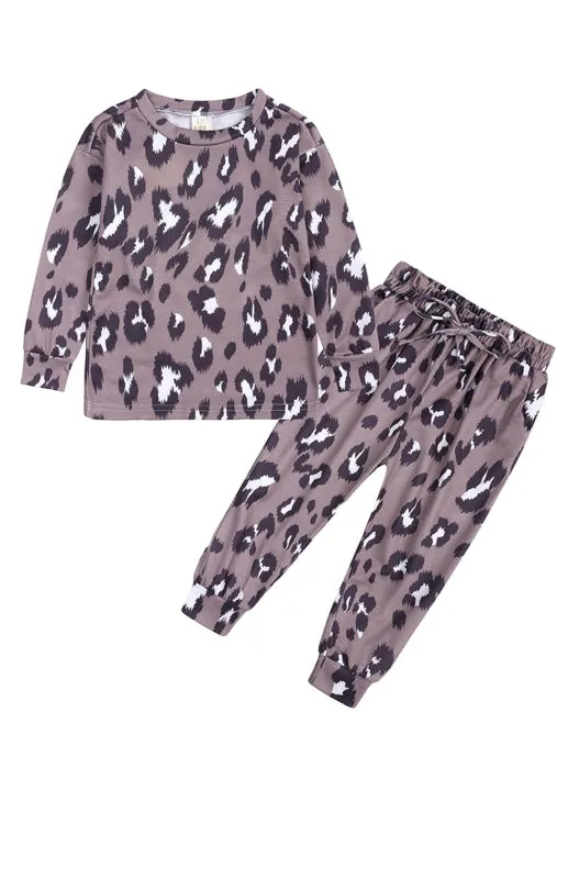 Girl's  Long Sleeve Cotton Print Pyjama Sets