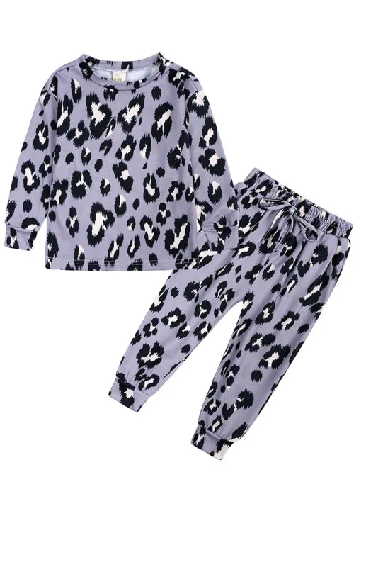 Girl's  Long Sleeve Cotton Print Pyjama Sets