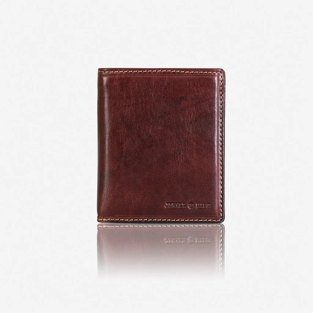 Jekyll & Hide Oxford Large Billfold Wallet With ID Window, Coffee