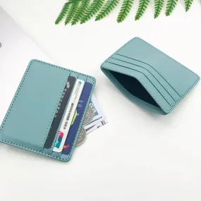 Leather Multi-Slot Card Wallet for Business Cards & Credit Cards