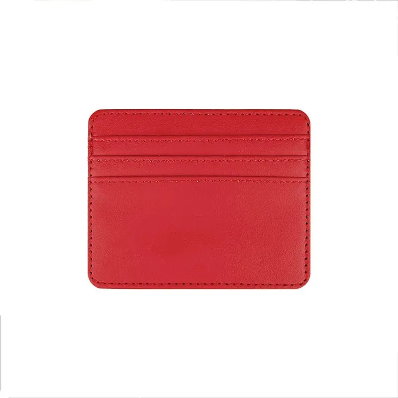 Leather Multi-Slot Card Wallet for Business Cards & Credit Cards