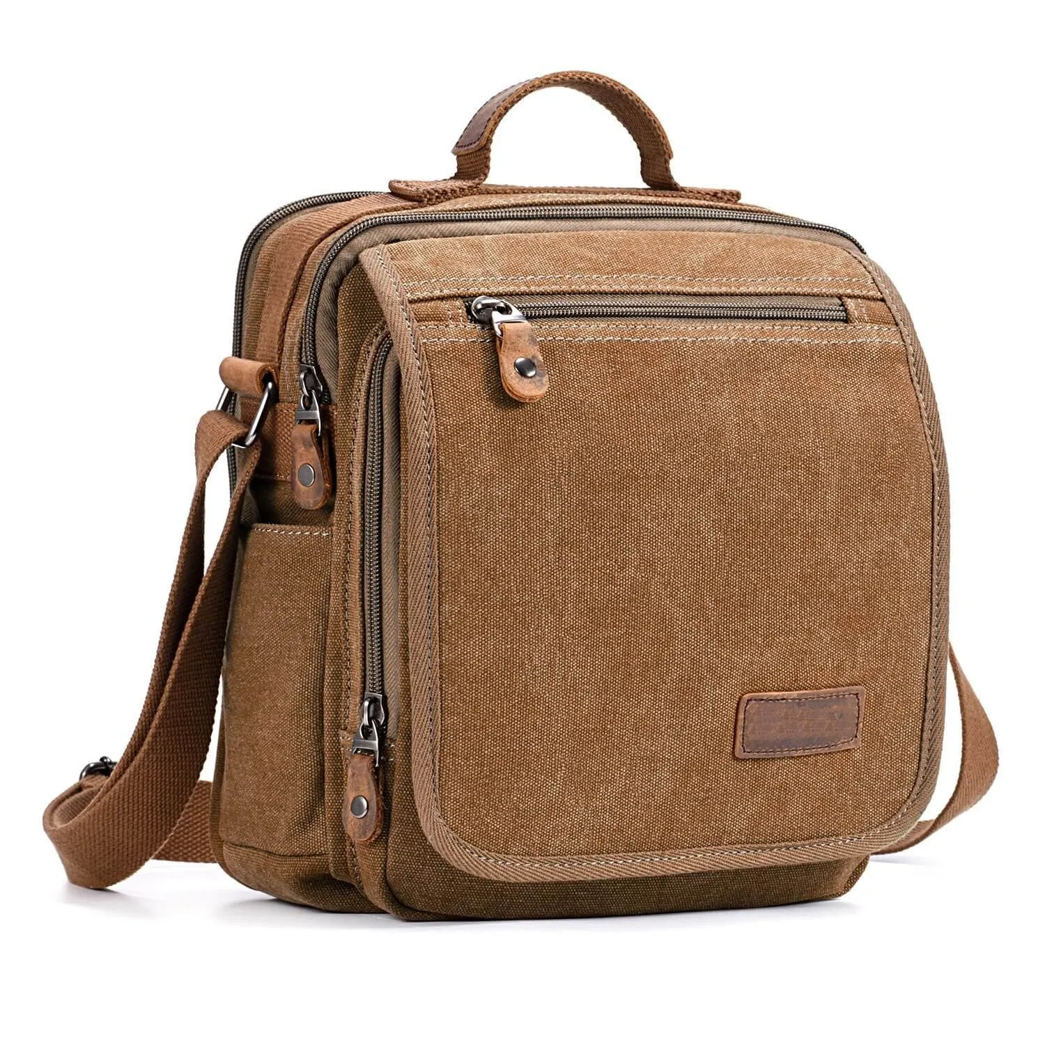 man's vintage fashion bussiness style wearproof canvas casual shoulder bag