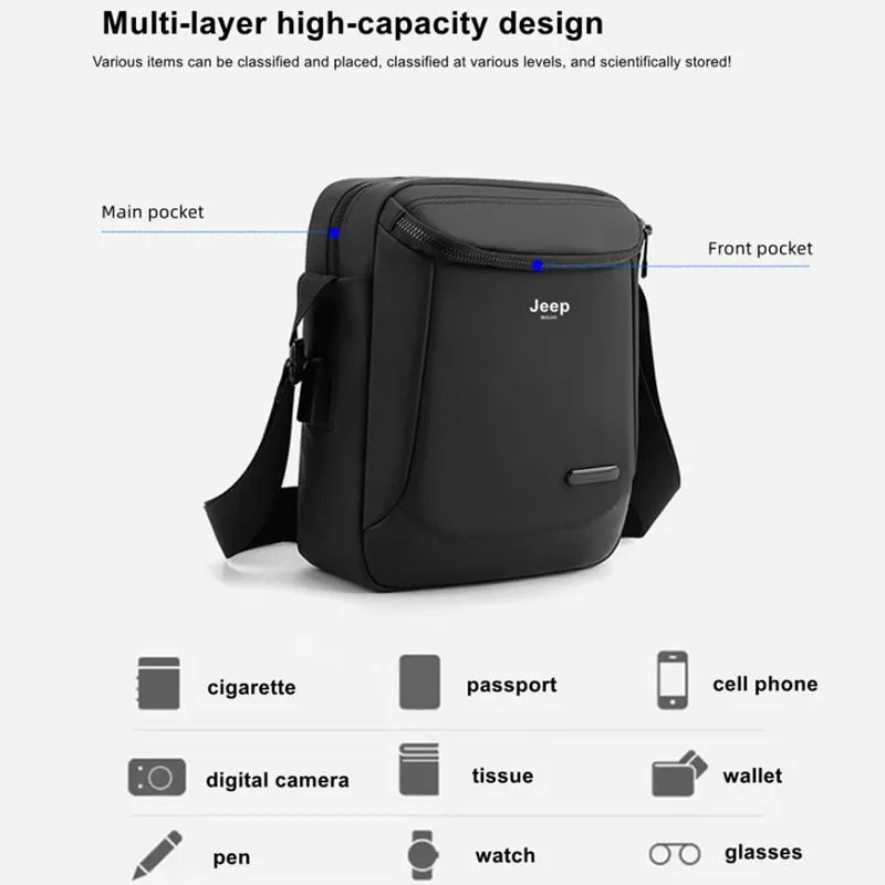 Men Shoulder Bags Fashion Business Male Crossbody Messenger Daily Bag Nylon Multifunction High Capacity New Hot Sale