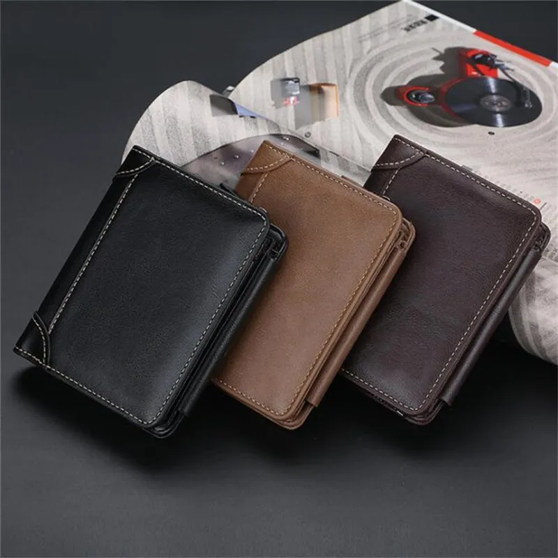 Men's Fashion Vintage Multi Card Slots Zipper Wallet