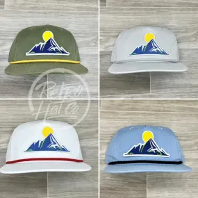 Mountain Patch on Retro Rope Hat