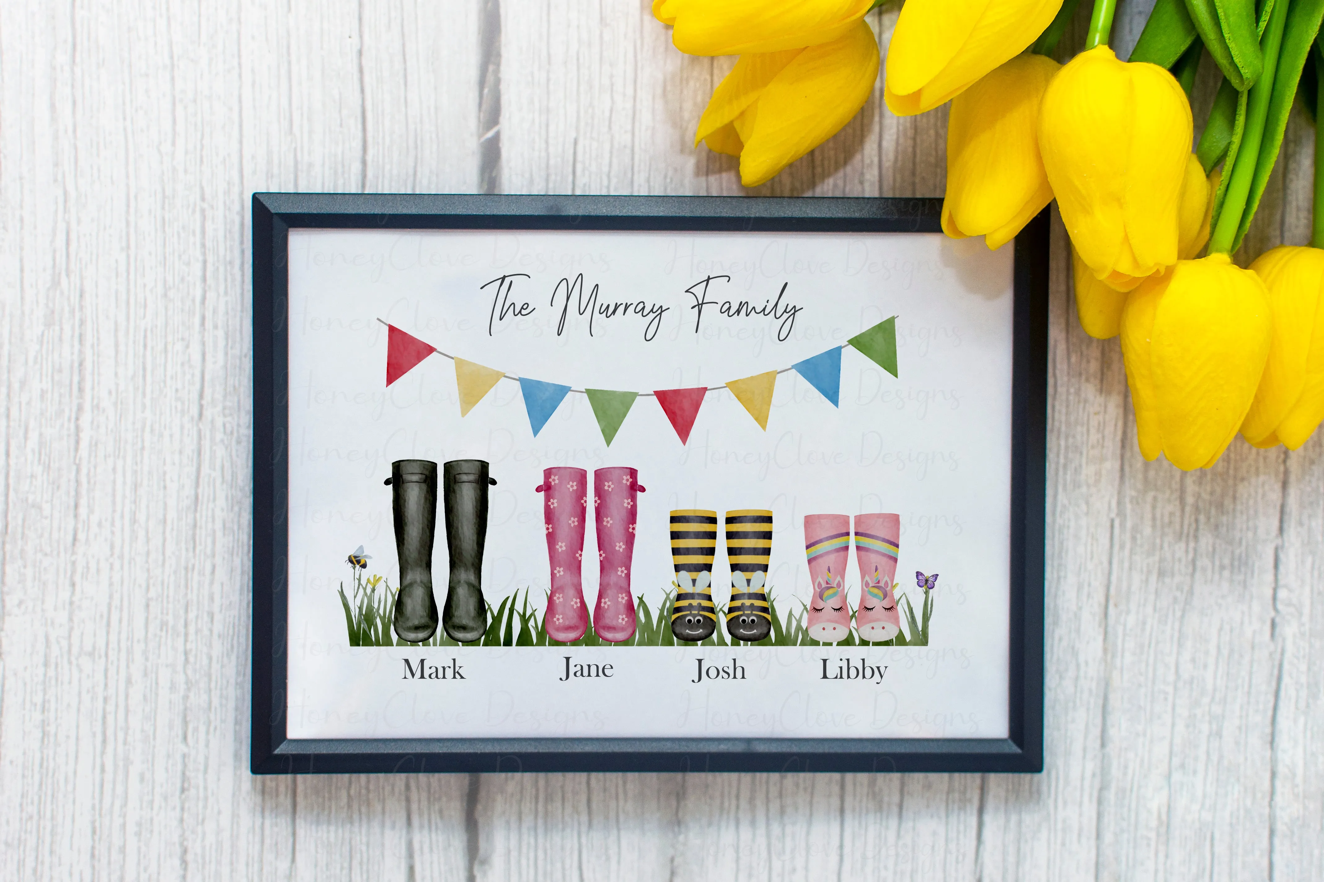 NEW Boot Family A4 Unframed Print!!!!