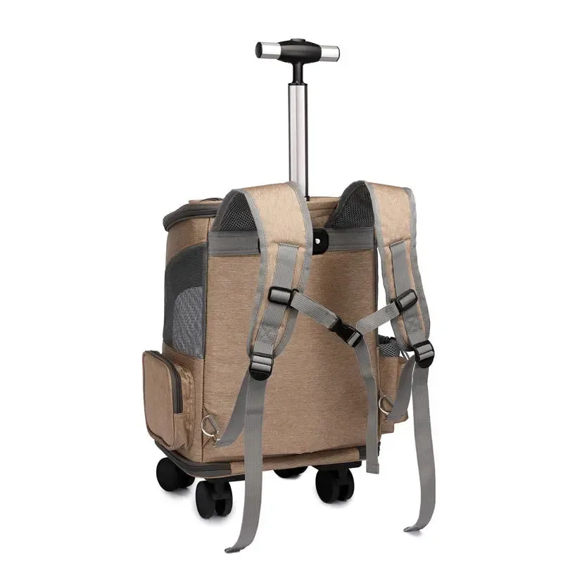 Pet Portable Folding Trolley Backpack For Traveling